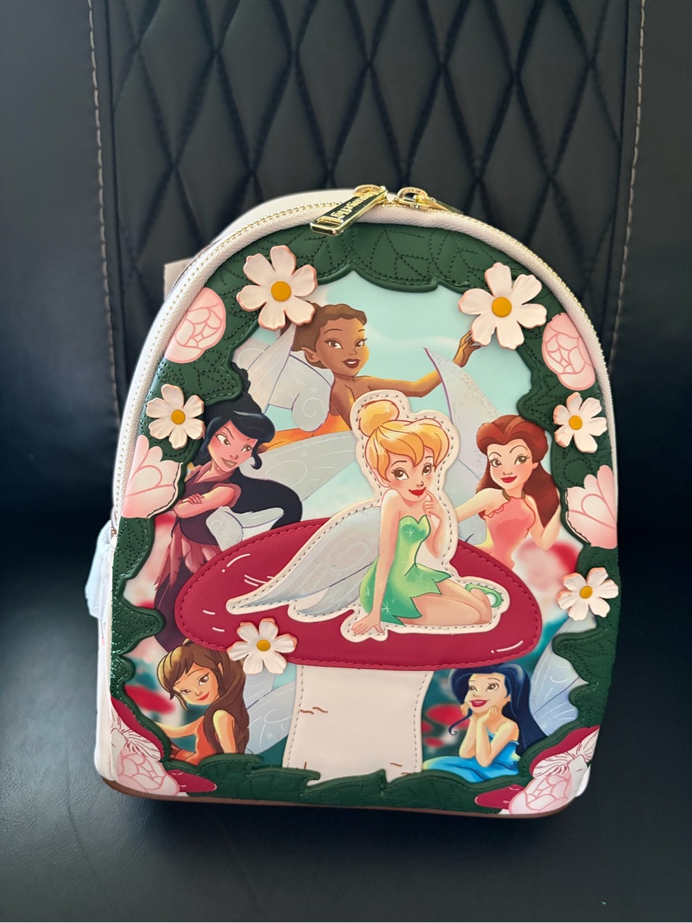 Disney Loungefly Aurora Mini Backpack Sleeping Beauty Floral Fairies Pattern NWT